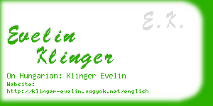 evelin klinger business card